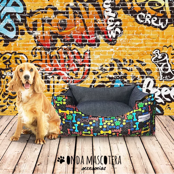 camita con huesitos para perros cocker