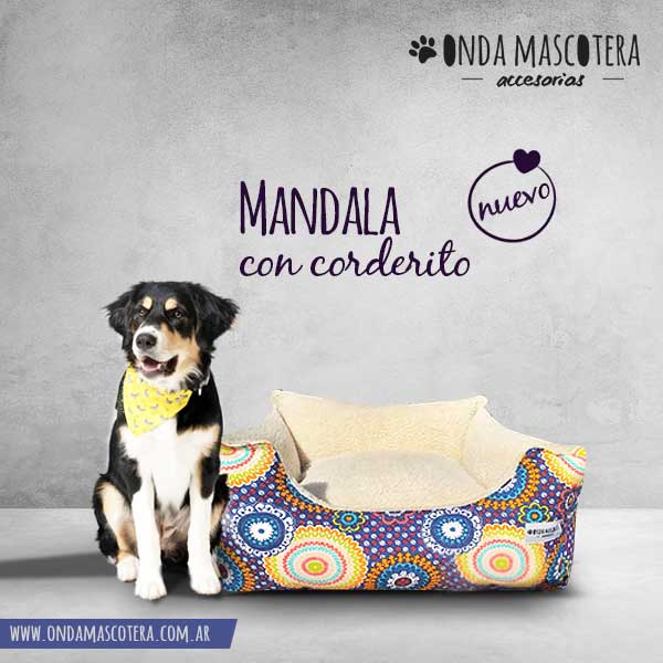 camita con corderito y mandalas border collie