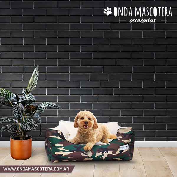 camita camuflado para caniche