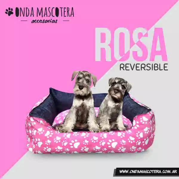 cama schnauzer patitas rosa onda mascotera
