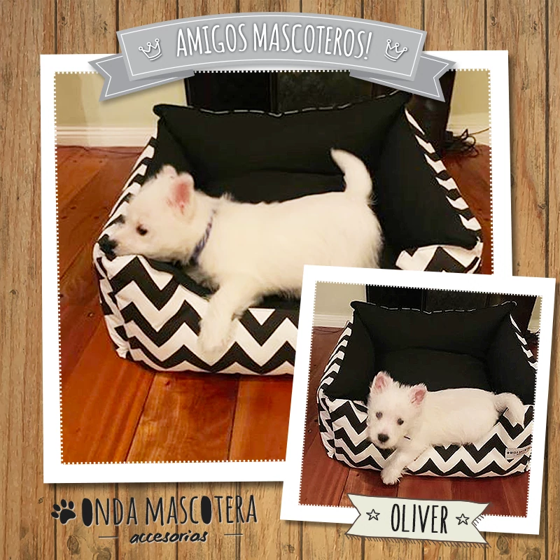 camita para perros  y gatos chevron zig zag 